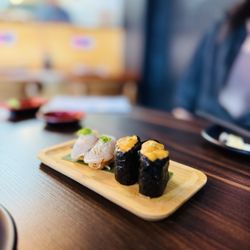 Mujiri - Santa Barbara Uni Nigiri and Iwana(岩魚) Nigiri