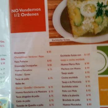 Marco Polo - Carta desayunos - Seafood Near Me - Oaxaca, OAX