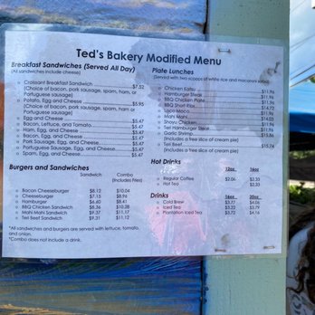 Ted's Bakery - Menu - Bakeries Near Me - Haleiwa, Hawaii