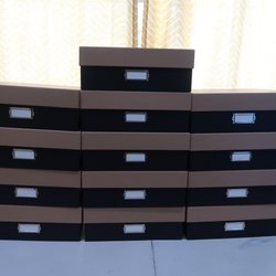 Organized photos in archival boxes!