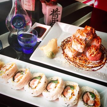 Miyazaki - Tiger Roll and Rocky Mountain Roll with White Peach Sake. Recommend 100%!!! - Sushi Bars Near Me - Oak Ridge North, Texas Miyazaki - Tiger Roll and Rocky Mountain Roll with White Peach Sake. Recommend 100%!!! - Sushi Bars Near Me - Oak Ridge North, Texas