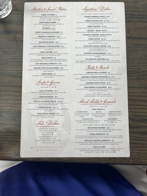 Menu photo 1 St. John's Fish Exchange St. John's, NL Menu photo 1 St. John's Fish Exchange St. John's, NL