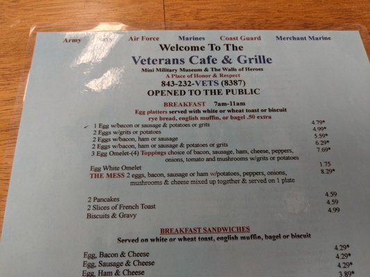 Menu photo 4 Veterans Cafe & Grille Myrtle Beach, SC Menu photo 4 Veterans Cafe & Grille Myrtle Beach, SC