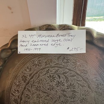 Breakaway Design & Antiques - Large Brass Tray Description - Antiques Near Me - Wells, Maine Breakaway Design & Antiques - Large Brass Tray Description - Antiques Near Me - Wells, Maine