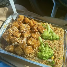 Sesame Tofu with Vegetable Fried Rice Sesame Tofu with Vegetable Fried Rice