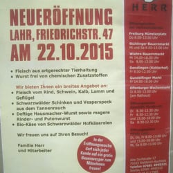 Bio-Metzgerei Herr - Neueröffnung