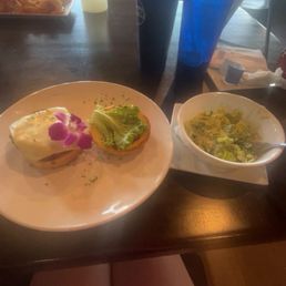 Beach Burger side Caesar Salad and a dr pepper!!! Beach Burger side Caesar Salad and a dr pepper!!!