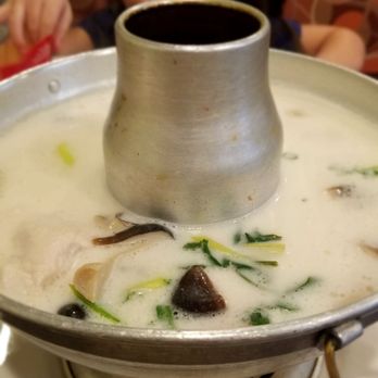 Cha Chaa - Tom ka soup with coconut milk(optional) Hot chili oil on the side - Thai Near Me - Los Angeles, California Cha Chaa - Tom ka soup with coconut milk(optional) Hot chili oil on the side - Thai Near Me - Los Angeles, California