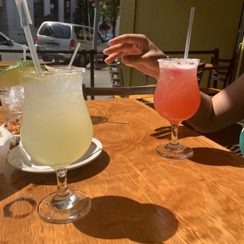 Cabo Fish Taco - Workman's Margarita's- one with a dash of strawberry syrup. - Tacos Near Me - Roanoke, Virginia Cabo Fish Taco - Workman's Margarita's- one with a dash of strawberry syrup. - Tacos Near Me - Roanoke, Virginia