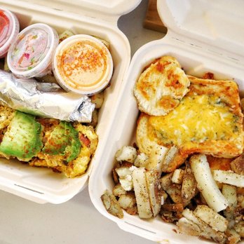 Arturo's Underground Cafe - Mad Scramble (left) and Texas egg in a hole (right) - Cafes Near Me - Austin, Texas