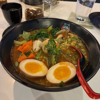 Artisan Ramen - Seafood Ramen.  Fresh.  Excellent scallops.  Five Star - Asian Fusion Near Me - Milwaukee, Wisconsin
