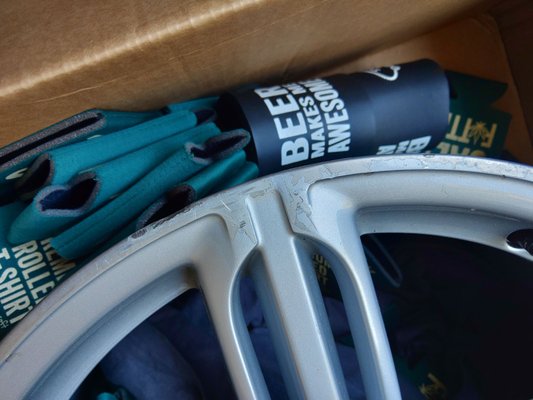 Photo of Curbside Wheel Repair - San Jose, CA, US. Before, really bad curb rash