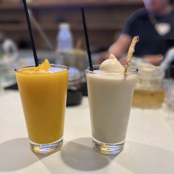 Loro Asian Smokehouse & Bar - *Mango Panna Cotta* and colada horchata non alcohol - Asian Fusion Near Me - Austin, Texas