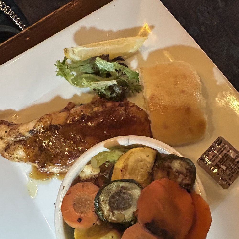 Gatsby's Saloon - Ginger glazed salmon with vegetables - Seafood Near Me - Bay City, Michigan