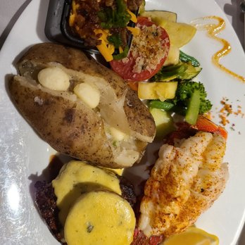 E & E Stakeout Grill - Surf & Turf -- So. AFRICAN Lobstet the "sweetest" Filet Mignon - American Near Me - Belleair Bluffs, Florida