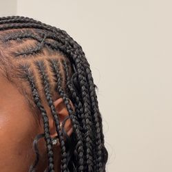 Divine Professional African  hair Braiding - Fulani braids side view