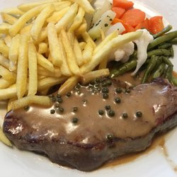 Waldgasthaus Chalet Saalhöhe - Hohrückensteak an Pfeffersauce