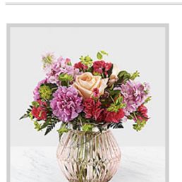 Product advertised. Very floral, pink, pretty.