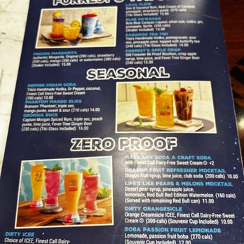 Bubba Gump Shrimp - Drinks menu - Seafood Near Me - Long Beach, California