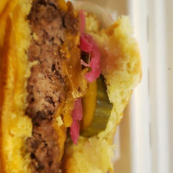 ODB's Classy Dive - The 1/2 pound smash cheeseburger is totally misleading, it's as thick as the pickles, fail - Cocktail Bars Near Me - West Allis, Wisconsin ODB's Classy Dive - The 1/2 pound smash cheeseburger is totally misleading, it's as thick as the pickles, fail - Cocktail Bars Near Me - West Allis, Wisconsin