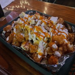 a tray of loaded fries