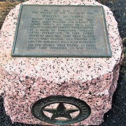 Leanderthal Lady Leander Marker - The stone plaque connecting the two others.