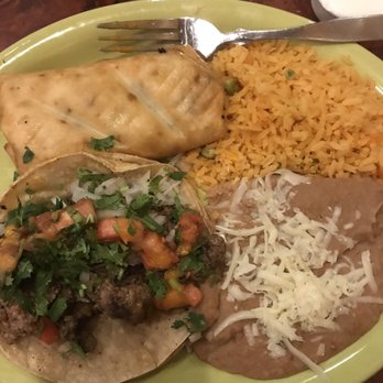 Casa Tequila - Chimichanga and taco platter - Mexican Near Me - Pewaukee, Wisconsin