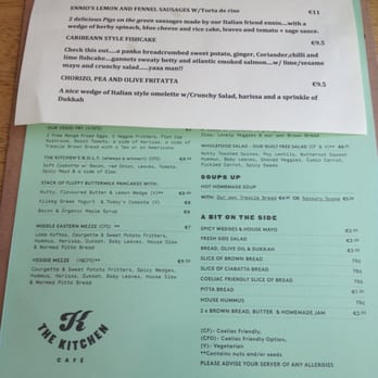 The Kitchen - Brunch menu. - Middle Eastern Near Me - Galway, G