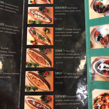 Miss Cafe - Pides menu - Turkish Near Me - Seattle, Washington