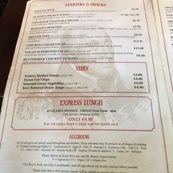 Napper Tandy’s - Menu