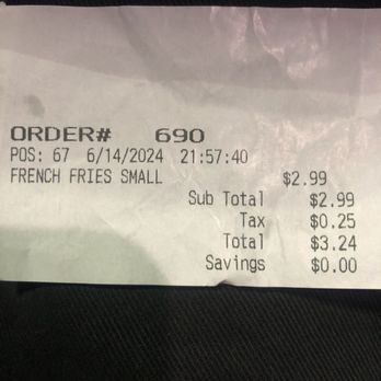 Buc-ee's - My order ticket from the kiosk They called my number so fast those fries had just been sitting there for a while. - Gas Stations Near Me - Baytown, Texas Buc-ee's - My order ticket from the kiosk They called my number so fast those fries had just been sitting there for a while. - Gas Stations Near Me - Baytown, Texas