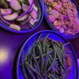 Cucumber Salad Green Beans wGarlic Chicken Fried Rice Cucumber Salad Green Beans wGarlic Chicken Fried Rice
