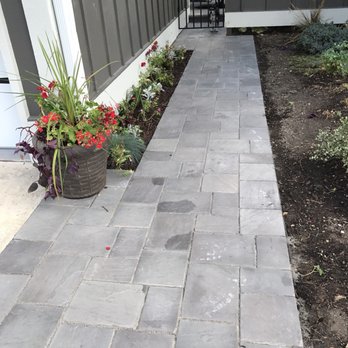 Prairie's Hardscapes and Design - My beautiful new concrete paver walkway! - Landscaping Near Me