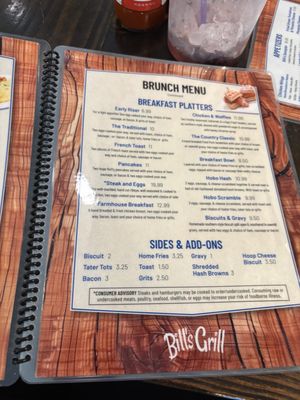 Menu photo 1 Bill's Grill Wilson, NC