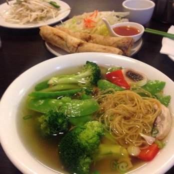 Noodle House - I got the veggie soup with egg noodles and veggie spring roll both delicious - Vietnamese Near Me - Port Coquitlam, British Columbia Noodle House - I got the veggie soup with egg noodles and veggie spring roll both delicious - Vietnamese Near Me - Port Coquitlam, British Columbia