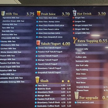 Ding Tea Escondido - Menu selection (right side of the board) - Bubble Tea Near Me - Escondido, California