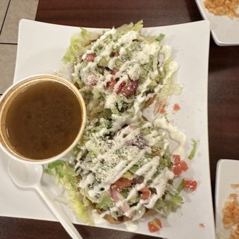 Tacos Kissi - 2 Sopes + consomé - Mexican Near Me - Phoenix, Arizona Tacos Kissi - 2 Sopes + consomé - Mexican Near Me - Phoenix, Arizona
