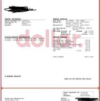 Dollar Car Rental - My receipt - Car Rental Near Me - New York, New York Dollar Car Rental - My receipt - Car Rental Near Me - New York, New York