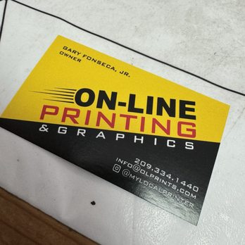 On-Line Printing & Graphics - Business card - Printing Services Near Me - Stockton, California