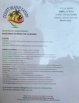Menu photo 4 Desert Island Eatery Phoenix, AZ