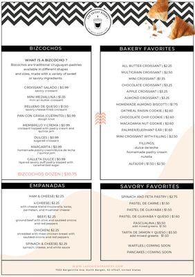 Menu photo 1 Las Chicas Bakery & Cafe North Bergen, NJ Menu photo 1 Las Chicas Bakery & Cafe North Bergen, NJ