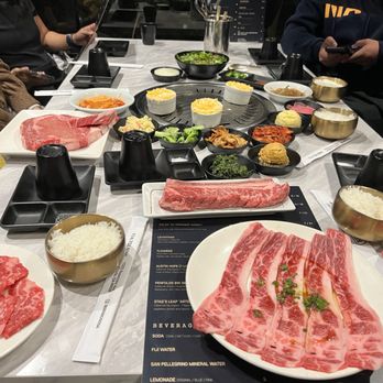 Ribs & Co - Decent spread but small grill for 7 of us.  Sides like corn cheese just end up taking space in the grill.  Sneaky kbbq trick. - Korean Near Me - La Mirada, California