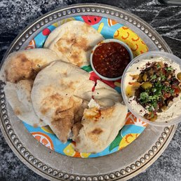HOUSE HUMMUS, extra pita bread HOUSE HUMMUS, extra pita bread