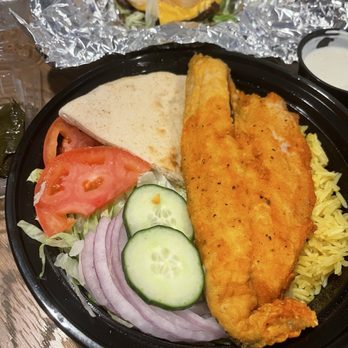 Falafel Guys - Beef Burger Branzino platter - Halal Near Me - Montclair, New Jersey Falafel Guys - Beef Burger Branzino platter - Halal Near Me - Montclair, New Jersey