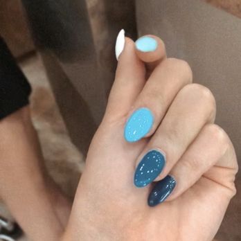 Ivy Nails & Lash - Blue gradient acrylics - Waxing Near Me - Avon, Colorado