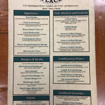Woods Place - Menu @ Woods Place - Seafood Near Me - Camden, Arkansas Woods Place - Menu @ Woods Place - Seafood Near Me - Camden, Arkansas