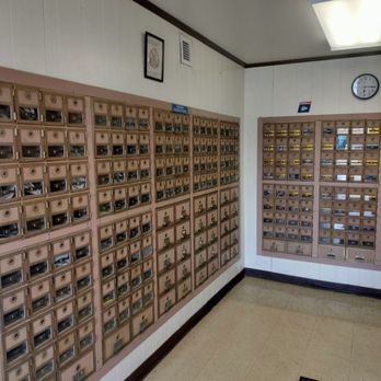 US Post Office - Interior with P.O. boxes (the clock hasn't worked in 30 years). - Post Offices Near Me - Franklinville, New York US Post Office - Interior with P.O. boxes (the clock hasn't worked in 30 years). - Post Offices Near Me - Franklinville, New York