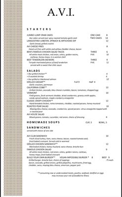 Menu photo 3 AVI - Wichita Wichita, KS Menu photo 3 AVI - Wichita Wichita, KS