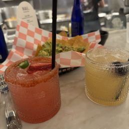 Spicy strawberry margarita and Cadillac margarita! Really good! Spicy strawberry margarita and Cadillac margarita! Really good!