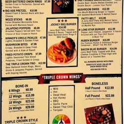Triple Crown Menu
